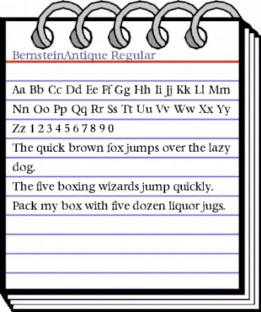 BernsteinAntique Regular animated font preview