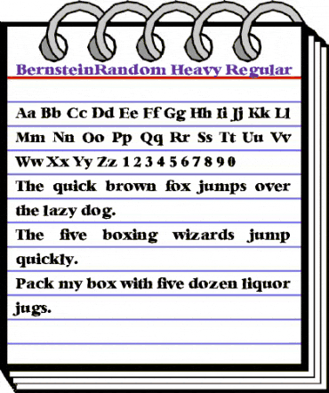 BernsteinRandom-Heavy Regular animated font preview