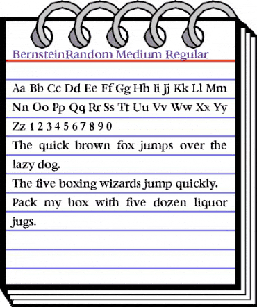 BernsteinRandom-Medium Regular animated font preview