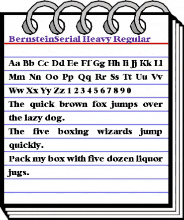 BernsteinSerial-Heavy Regular animated font preview