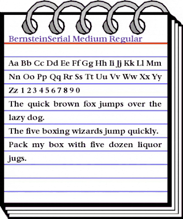 BernsteinSerial-Medium Regular animated font preview
