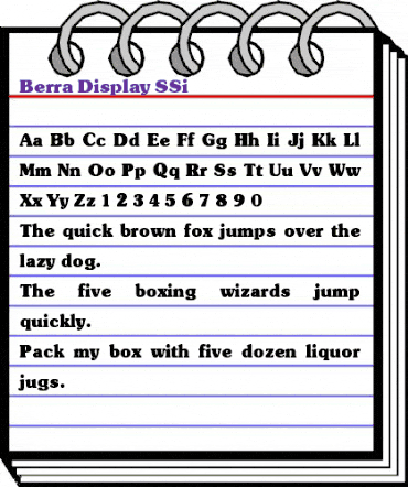 Berra Display SSi Regular animated font preview