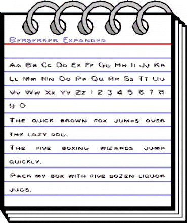 Berserker Expanded Expanded animated font preview Berserker Expanded Expanded animated font preview
