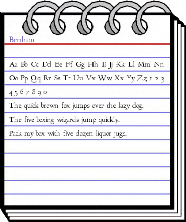 Bertham Regular animated font preview