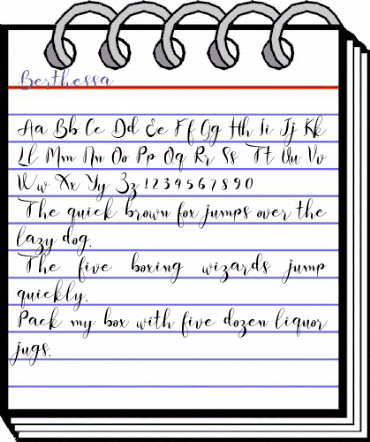 Berthessa Regular animated font preview Berthessa Regular animated font preview