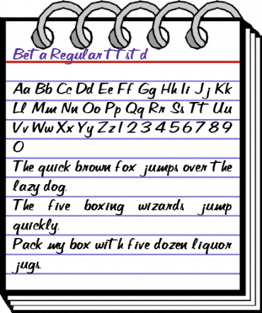 Beta Regular animated font preview