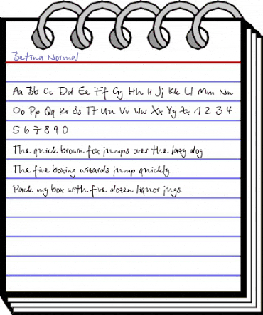 Betina Normal Cyrillic animated font preview