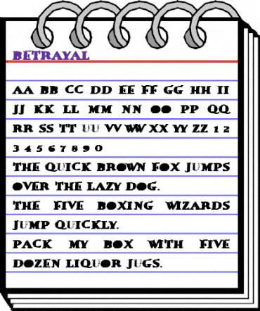 Betrayal Regular animated font preview Betrayal Regular animated font preview