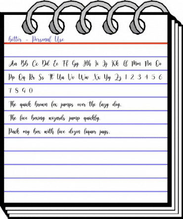better - Personal Use Regular animated font preview