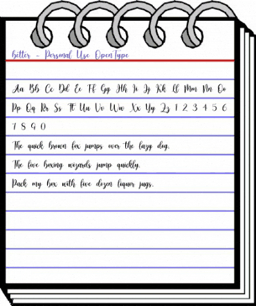 better - Personal Use Regular animated font preview