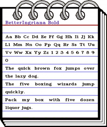 BetterIngriana Bold animated font preview BetterIngriana Bold animated font preview