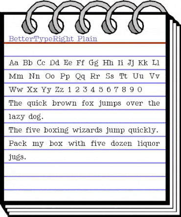 BetterTypeRight Plain animated font preview BetterTypeRight Plain animated font preview