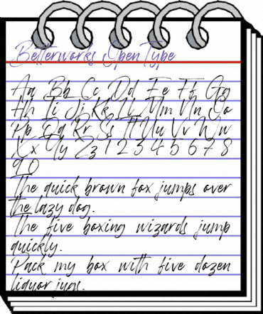 Betterworks Regular animated font preview Betterworks Regular animated font preview