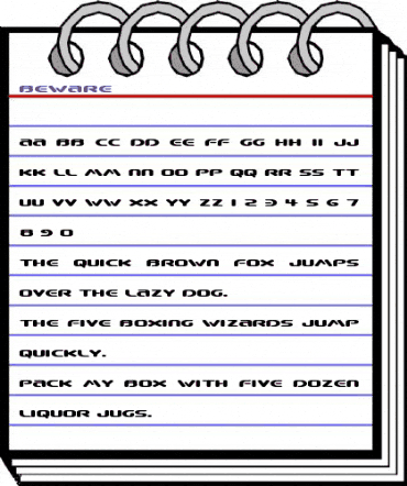 Beware Regular animated font preview Beware Regular animated font preview