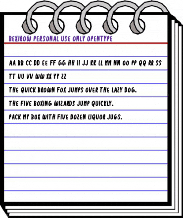 Bexirow - Personal Use Only Regular animated font preview Bexirow - Personal Use Only Regular animated font preview