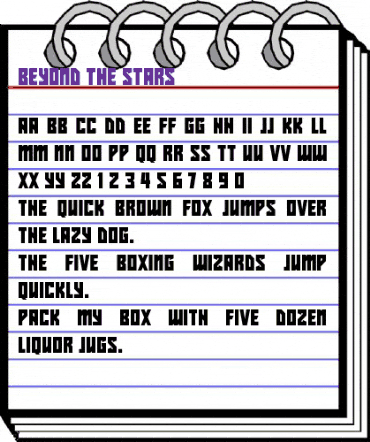 Beyond The Stars Regular animated font preview Beyond The Stars Regular animated font preview