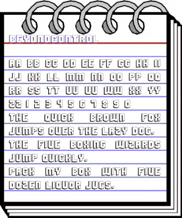 BeyondControl Regular animated font preview