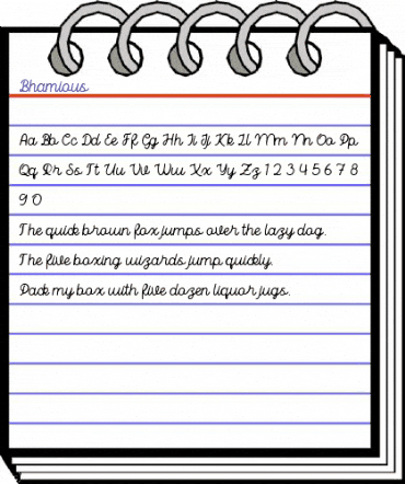 Bhamious Regular animated font preview