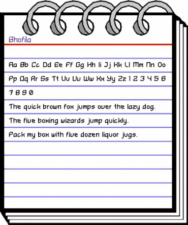Bhofila Regular animated font preview