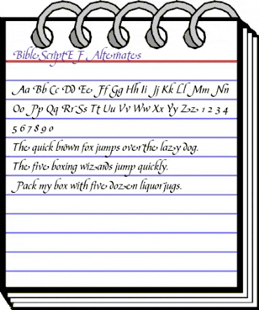 BibleScriptEF Alternates animated font preview BibleScriptEF Alternates animated font preview