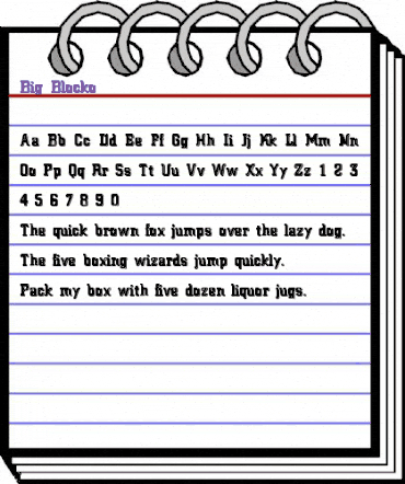 Big Blocko Regular animated font preview Big Blocko Regular animated font preview