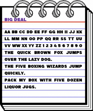 a Big Deal Regular animated font preview a Big Deal Regular animated font preview