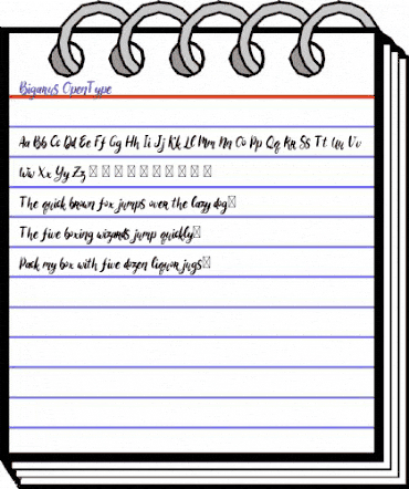 Bigarus Regular animated font preview