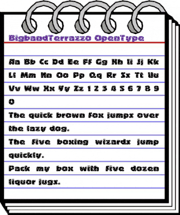 BigbandTerrazzo Regular animated font preview BigbandTerrazzo Regular animated font preview