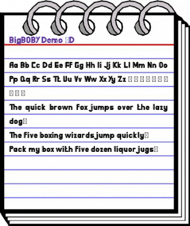 BigBOBY Demo 3D Regular animated font preview