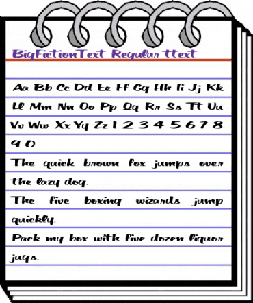 BigFictionText Regular animated font preview BigFictionText Regular animated font preview