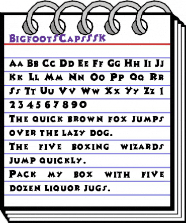 BigfootSCapsSSK Regular animated font preview