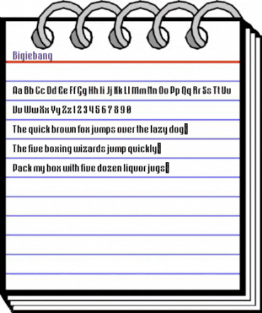 Bigiebang Regular animated font preview