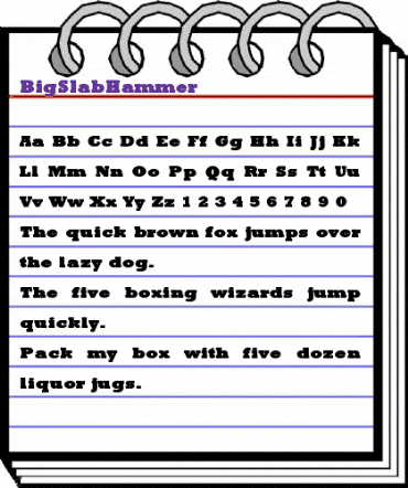 BigSlabHammer Regular animated font preview BigSlabHammer Regular animated font preview