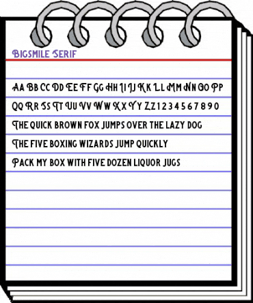 Bigsmile Serif Regular animated font preview