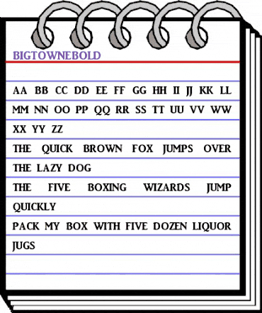 BigtowneBold Regular animated font preview