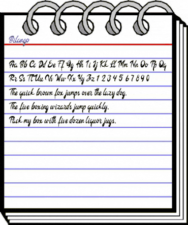 Bilango Regular animated font preview