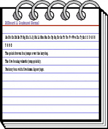 Billboard 11-Condensed Normal animated font preview Billboard 11-Condensed Normal animated font preview