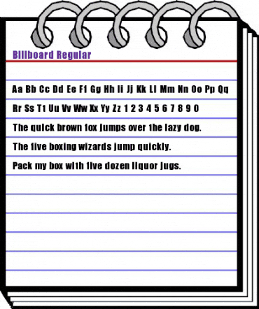 Billboard Regular animated font preview Billboard Regular animated font preview