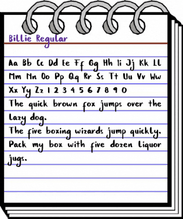 BILLIE Regular animated font preview