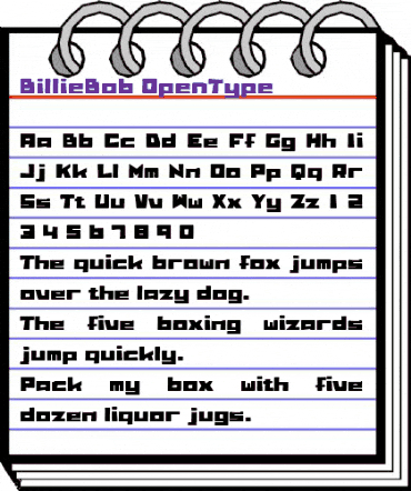 billieBob Regular animated font preview