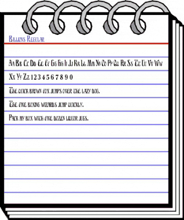 Billions Regular animated font preview