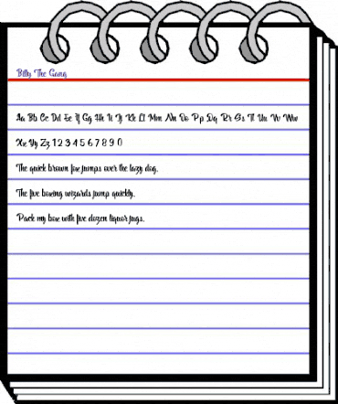 Billy The Gang Regular animated font preview Billy The Gang Regular animated font preview