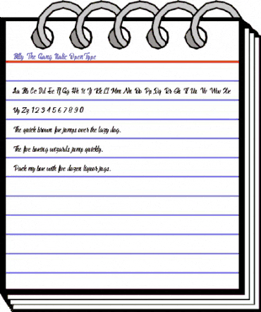 Billy The Gang Italic animated font preview Billy The Gang Italic animated font preview