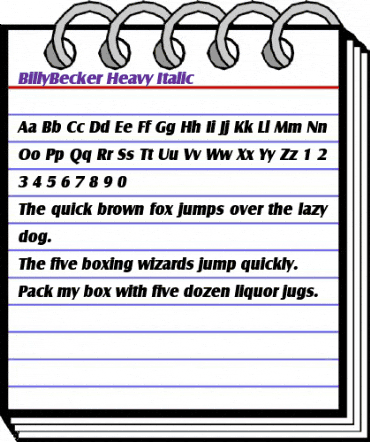 BillyBecker-Heavy Italic animated font preview BillyBecker-Heavy Italic animated font preview