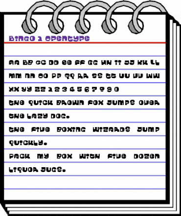 Bingo Regular animated font preview