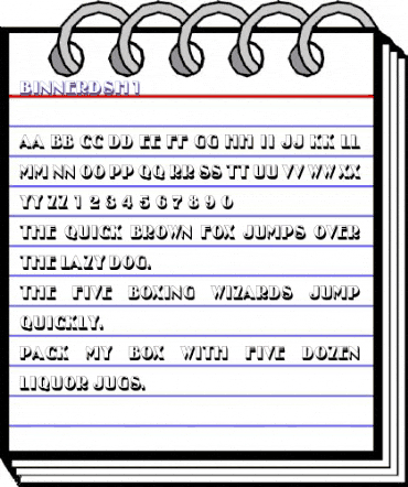 BinnerDSh1 Regular animated font preview
