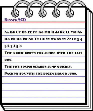 BinnerSCD Regular animated font preview