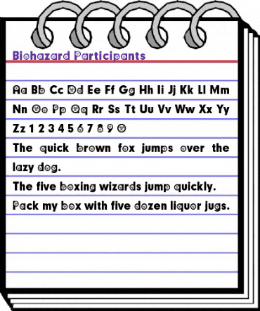 Biohazard Participants Regular animated font preview Biohazard Participants Regular animated font preview
