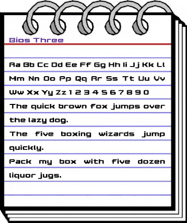 Bios Three Regular animated font preview
