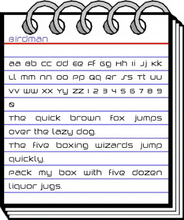 Birdman Regular animated font preview Birdman Regular animated font preview